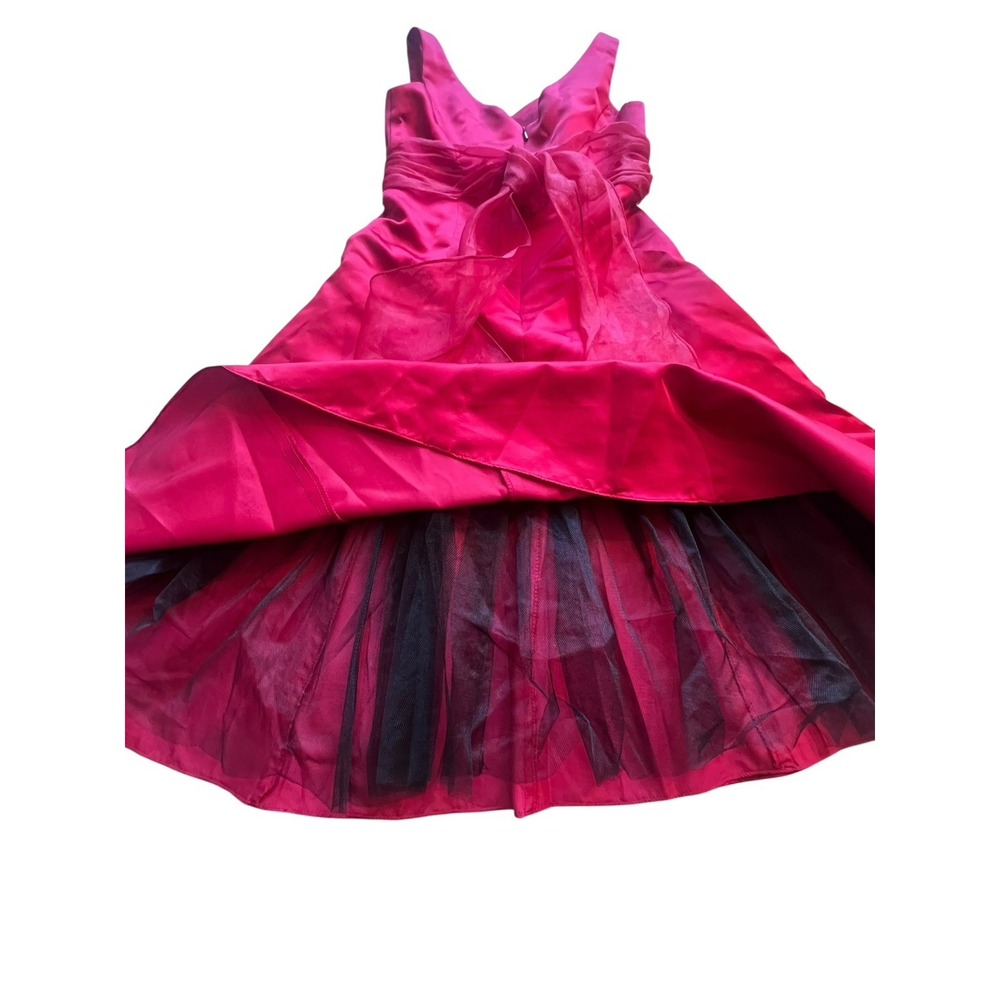 Davids Bridal Red Gown Sleeveless‎ Flower girl Child Kid Size 10 JB2532 Junior - Picture 4 of 12